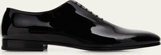 Ferragamo Mens Astro Francesina Patent Leather Oxfords