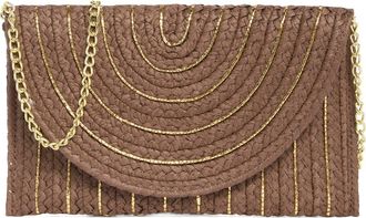 Collection XIIX Straw Clutch in Chocolate Gold at Nordstrom Rack