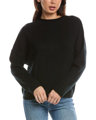 Fort&eacute; Cashmere Slouchy Roll Trim Cashmere Pullover