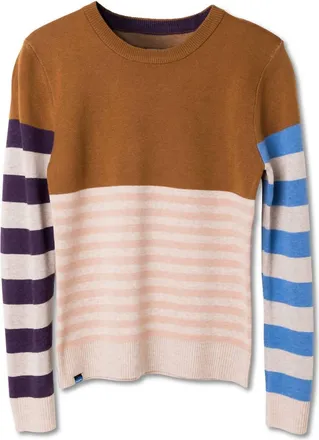 Kavu Womens Hillrose Crewneck Sweater In Stripe Mix