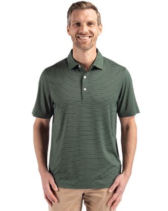 Cutter & Buck Forge Eco Fine Line Stripe Stretch Recycled Mens Polo