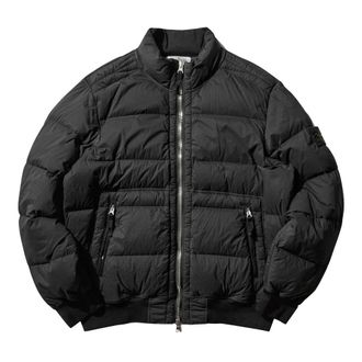 Stone Island Winter Jackets, male, Black, S, Quilted Bomber Jacket