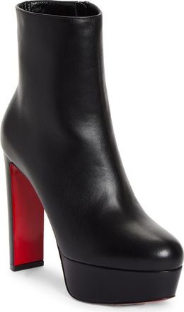 Christian Louboutin Loo Platform Bootie in Black at Nordstrom, Size 11Us