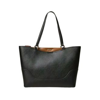 Twinset Twee-kleurige Ongevoerde Shopper Tas - Dames - Tassen - Zwart - Maat: ONE Size Leer