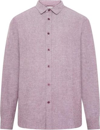 Knowledge Cotton Apparel Regular Fit Heavy Twill Flannel Hemd für Herren | lila