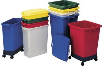 EKO V-part - Carro Con Ruedas Blandas Recogedor De Basura 60l Gris Oscuro Graf