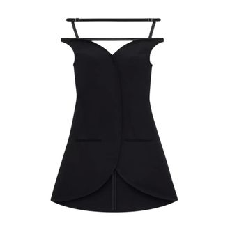 Courr&egrave;ges Party Dresses, female, Black, Size: XS Ellipse Bustier Mini Dress