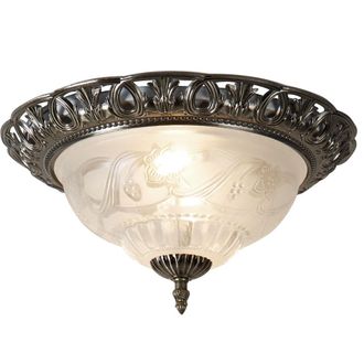 Searchlight Searchlight - Plafoniera Contemporanea Derby Alluminio Ottone Vetro 1 Luce E14
