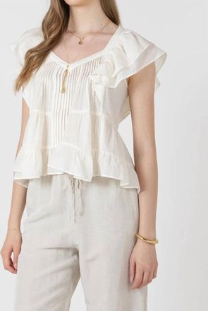 Dex Clothing Womens Tencel Blouse In White