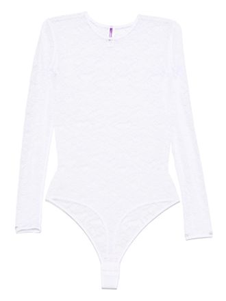Maison Close Flashback body met lange mouwen - Wit