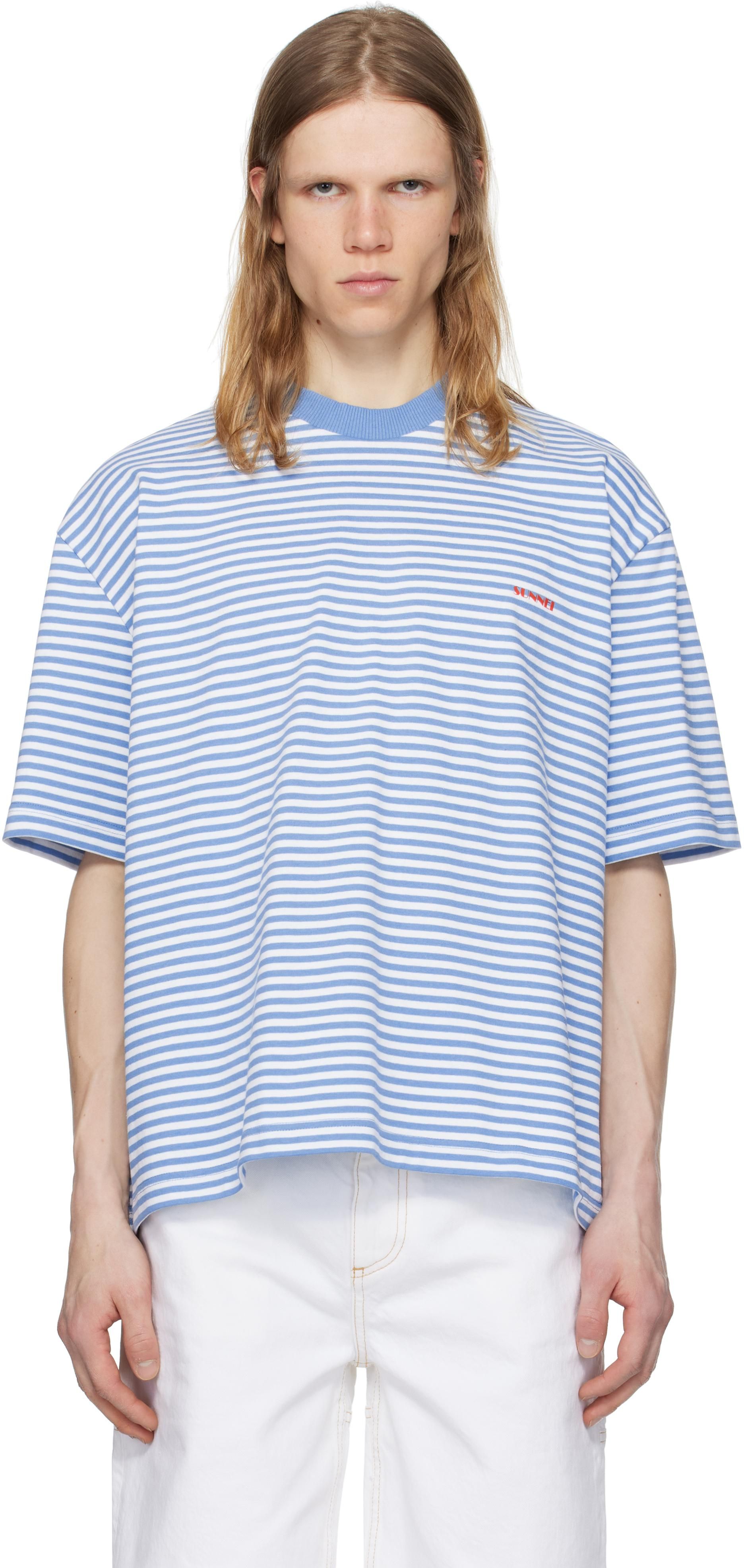 Tシャツ・カットソー SUNNEI SS23 CREWNECK T-SHIRT (CRTWMTOP016_PLY015492) Sunnei: Blue T-Shirts now up to −72% | Stylight
