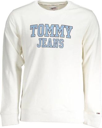Tommy Hilfiger Witte Katoenen Heren Sweater - Heren - Sweatshirts - Wit - 2XL - Katoen - Hoodies & sweatvesten