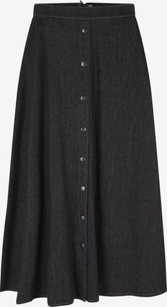 Akris Halblanger weiter Rock aus Baumwolldenim