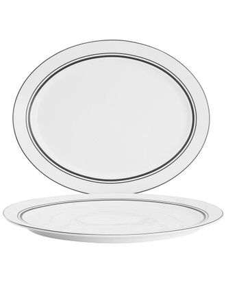 Sur la table 2Pc 14In Ceramic Oval Serving Platters