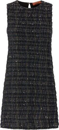 Missoni Abito corto in tweed con decorazione - Nero