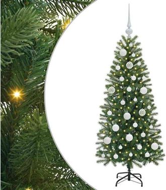 vidaXL Árbol de Navidad artificial con 150 LED Verde 120 cm PE y PVC vidaXL