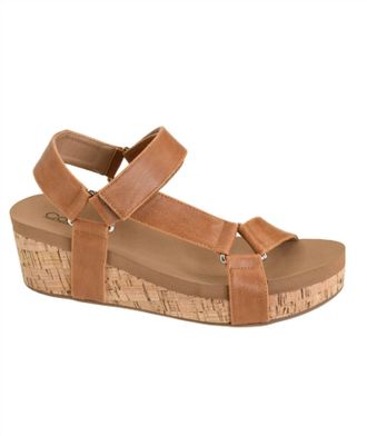 Corkys Footwear Womens Dont Tempt Me Wedge In Cognac