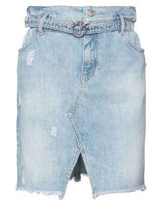 スカート PINKO 104647_A2DO_Z04 Skirts Denim skirt Pinko - Vintage Effect Denim Midi Skirt - Blue - Skirt