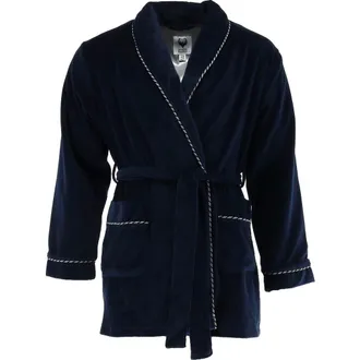 Ascentix Mens Velour Smoking Jacket with Satin Lining in Navy at Nordstrom, Size Xx-Large