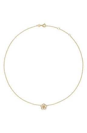 Tory Burch Forget Me Not Mother of Pearl Pendant Necklace in Tory Gold/mother Of Pearl at Nordstrom