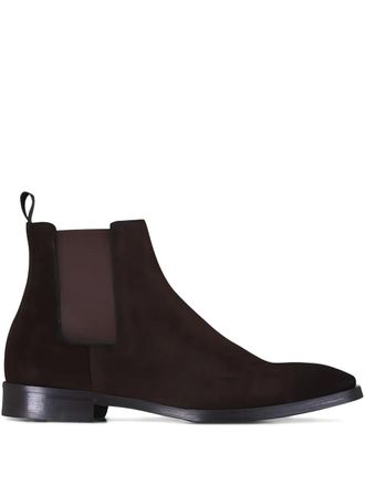 To Boot New York Christopher round-toe Cheslea boots - men - Calf Suede/Calf Leather/Rubber - 11 - Brown
