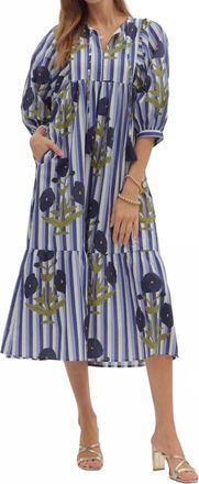 Entro Missy Fall Dress In Navy