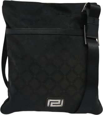 Versace Messenger Bag Canvas Canvas Bag (Pre-Owned)