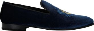 Billionaire Boys Club Mocassini in Velluto con Motivo a Crest - - Shoes - Uomo - Blu - 41 EU