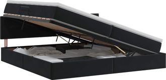 vidaXL Cama Con Almacenamiento Negro 200 X 200 Cm Terciopelo Vidaxl