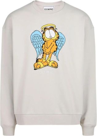Iceberg Garfield Design Sweatshirt - Heren - Sweatshirts - Grijs - M - Katoen - Hoodies & sweatvesten