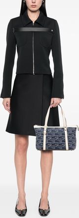 Gucci Pre-owned Womens Logo Print Tote Bag - Dark Blue Textile - One Size