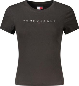 Tommy Hilfiger Zwarte Katoenen Dames T-Shirt