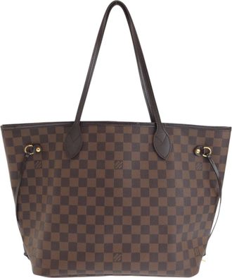 Louis Vuitton Brown Damier Canvas Pvc Leather Shoulder Bag Tote Bag (Pre-Owned)