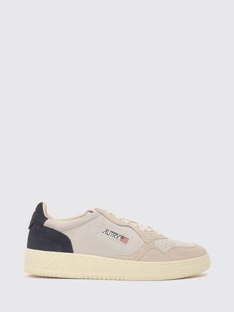 Autry Medalist Low Two-Tone Calfskin and Suede Trainers