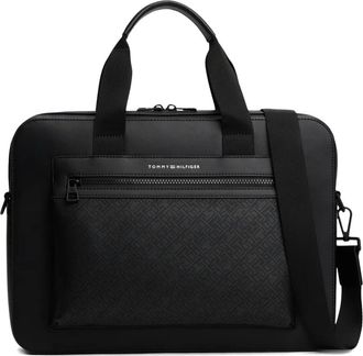 Tommy Hilfiger Borsa porta pc con zip - Nero