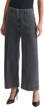 Jones New York Pintuck Crop Jeans in Charcoal Wash at Nordstrom, Size 12