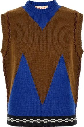 Marni Mouwloze Vest - Heren - Spencers - Veelkleurig - M - Wol - Truien & Vesten