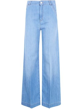 Seventy Light Denim Mixed Linen Jeans