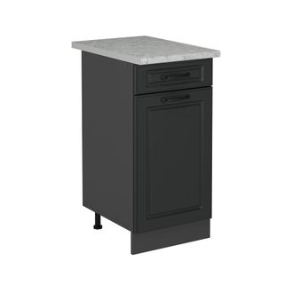 Vicco Mueble Bajo De Cocina R-line, Antracita Casa De Campo, 40 Cm Et M&aacute;rmol