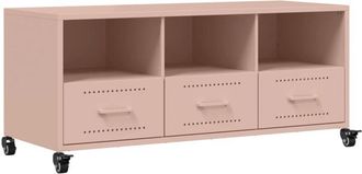 vidaXL Mueble de tv acero rosa 100,5x39x43,5 cm Vidaxl