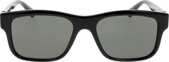 Gucci Accessoires, unisex, Zwart, ONE Size, Zonnebril met vierkant montuur
