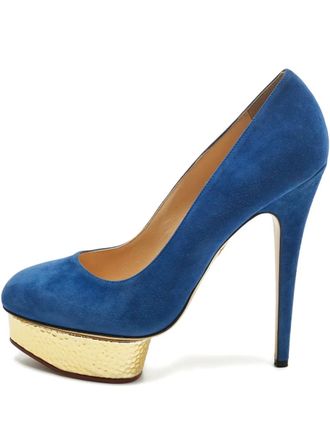 Charlotte Olympia dolly platform pumps - Blue