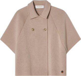 Busnel Gertrude Short Wool Cape - Dames - Zomerjassen - Beige - L - Wol - Jassen