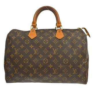 Louis Vuitton Speedy Handbag Monogram Canvas Brown Canvas Handbag (Pre-Owned)