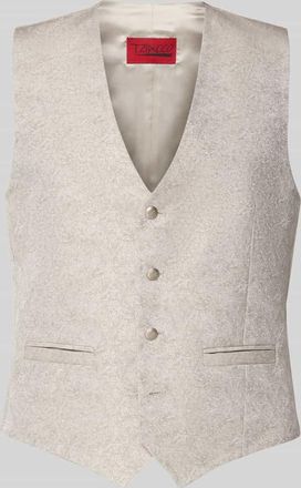 Wilvorst Weste mit V-Ausschnitt und Paspeltaschen in Beige, Gr&ouml;&szlig;e 48