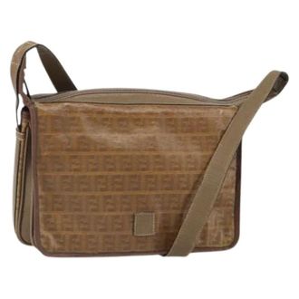 Fendi Pre-owned Canvas Crossbody Tas - Dames - Pre-owned - Bruin - Maat: ONE Size