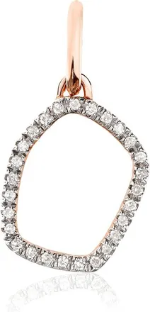 Monica Vinader Riva Mini Hoop Pendant, Rose Gold Vermeil on Silver