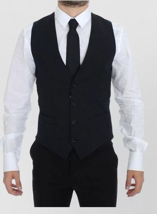 Dolce & Gabbana wool v-neck formal waistcoat