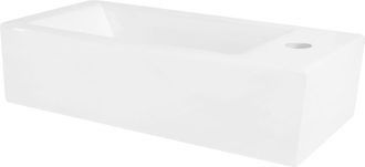 ML Design Lavabo rectangular de cerámica agujero a la izquierda