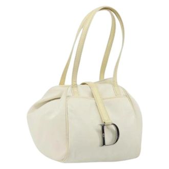Dior Pre-owned Nylon Hand Bag - Dames - Pre-owned - Beige - Maat: ONE Size Nylon